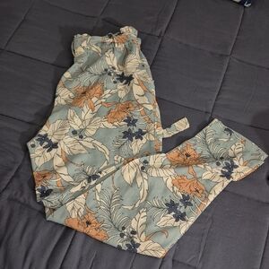 Rampage Blue and Cream Floral Pants